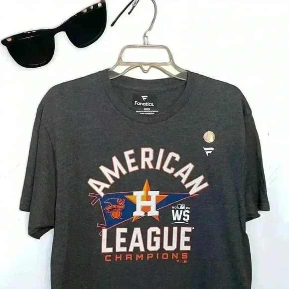 Fanatics Charcoal Houston Astros Med. 2021 American League Champions NEW - Picture 2 of 6